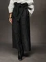 Urban Jacquard Belted Wide Leg Pants