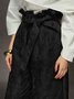 Urban Jacquard Belted Wide Leg Pants