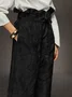 Urban Jacquard Belted Wide Leg Pants