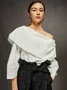 Elegant Asymmetrical Off Shoulder Blouse