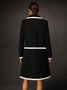 Urban Color Block Shawl Collar Coat