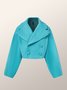 Urban Plain Lapel Collar Long Sleeve Jacket