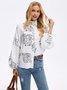 Women Letter Elegant Autumn Mid-weight Daily Polyester fibre SWChic Long sleeve H-Line Blouse