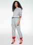 Spring Simple Top With Pants Daily Crew Neck Long sleeve Suits