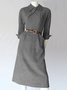 Women Winter Caftan Pockets Vintage Dress
