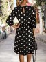 Polka Dots Printed Vintage Midi Dress