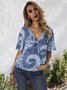 Blue Ombre/tie-Dye Holiday Short Sleeve Tops