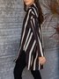 Black Long Sleeve Striped Tops