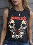 Metallica Vintage Crew Neck Skull Cotton-Blend Woman Tank