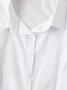 Paneled Shirt Collar Long Sleeve Top