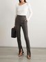 Vintage Casual Simple Plain Basics Pants