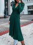 Long Sleeve V Neck Solid Lady Sweater Suit