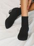 Elegant Plain Socks Sock Boots