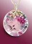 Creative Crystal Flower Bird Necklace