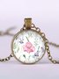 Spring Summer Floral Plant Time Jewelry Necklace