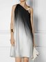 Ombre Loose Simple Sleeveless Mini Dress