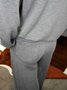 Daily Gray Long Regular Fit Simple  Casual Pants