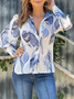 Autumn H-Line Long sleeve Abstract Daily Blouse