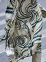 Satin Abstract H-Line Long sleeve Urban Loose Dresses