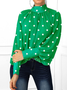 Polka Dots Autumn Urban Polyester No Elasticity Loose Long sleeve Regular Regular Size Blouse for Women