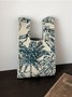 Women All Season Coconut Tree Vacation Polyester Open-top Wearable Daily Standard Regular Underarm Bags