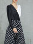 Color Block Autumn Elegant Polyester No Elasticity Regular Fit Long sleeve Regular Regular Size Tops for Women