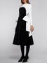 Color Block Autumn Elegant Natural Daily Regular Fit Midi 1 * Dress X-Line Dresses for Women