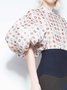 Women Abstract Autumn Urban Polyester Daily 1 * Top Half sleeve Regular Regular Size Blouse