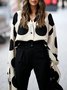 Women Polka Dots Autumn Urban Polyester No Elasticity Daily Long sleeve H-Line Regular Blouse