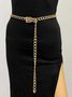 Simple Thick Chain Belt Buckle Waist Chain Festive Party Daily Matching