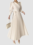 Elegant Plain Regular Fit Midi Dress