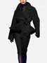 Plus Size Urban Regular Fit Lapel Collar Jacket