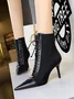 Women Minimalist Paneled Stretch Stiletto Heel Fashion Boots