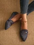 Metal Decor Polka Dots Slip On Shoes