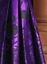 Elegant Notched Regular Fit Floral Midi Dress