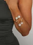 Elegant Imitation Pearl Metal Arm Cuff