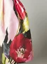 Regular Fit Floral V Neck Elegant Sleeveless Midi Dress