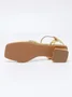Minimalist Beaded Toe Ring Block Heel Sandals