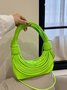 Fashionable Multi-Layered Rope Knot Shoulder Bag with Crossbody Strap