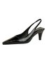 Minimalist Cone Heel Slingback Pumps