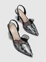 Fashionable Floral Lace Stiletto Heel Slingback Pumps