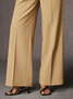 Urban Plain Loose  Straight Long Pants