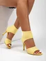 Minimalist Knitted Mesh Stiletto Heel Ankle Strap Sandals