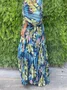 Regular Fit Elegant Floral Maxi Skirt