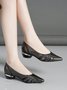 Breathable Mesh Low Heel Shallow Shoes