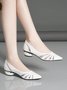 Breathable Mesh Low Heel Shallow Shoes