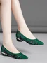 Breathable Mesh Low Heel Shallow Shoes