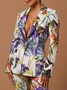 Floral Urban Lapel Collar Regular Fit Blazer