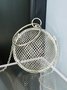 Metal Hollow Round Evening Handbag Spherical Mesh Crossbody Bag