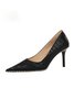 Minimalist Embossed Rivet Stiletto Heel Pumps